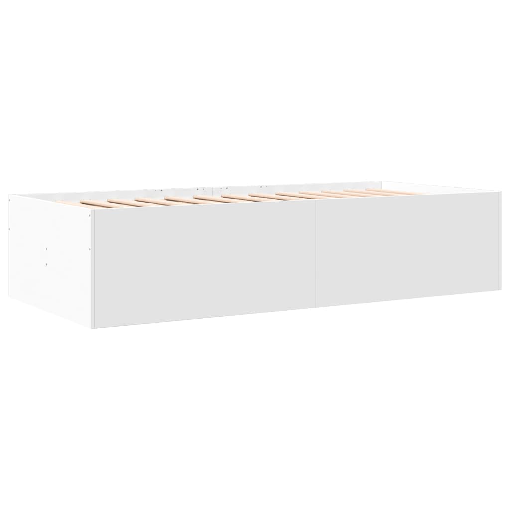 fehér kanapéágy fiókkal matrac nélkül 90x190 cm