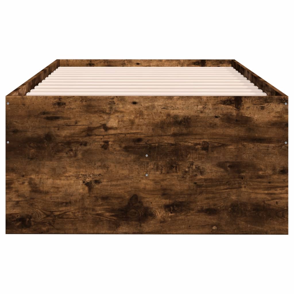 füstös tölgy kanapéágy fiókkal matrac nélkül 75x190 cm