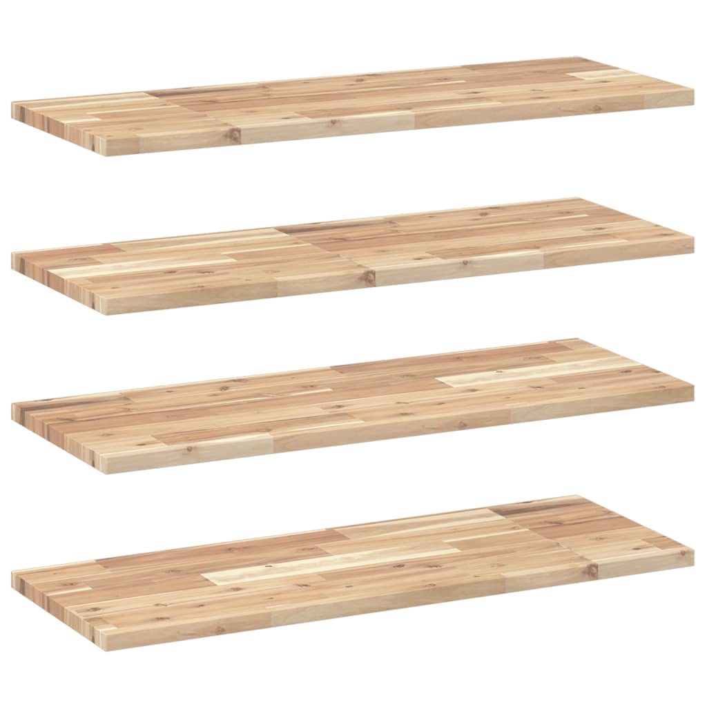 4 db kezeletlen tömör akácfa függőpolc 100 x 30 x 2 cm