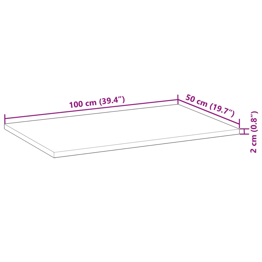 kezeletlen tömör akácfa fürdőszobapult 100x50x2 cm
