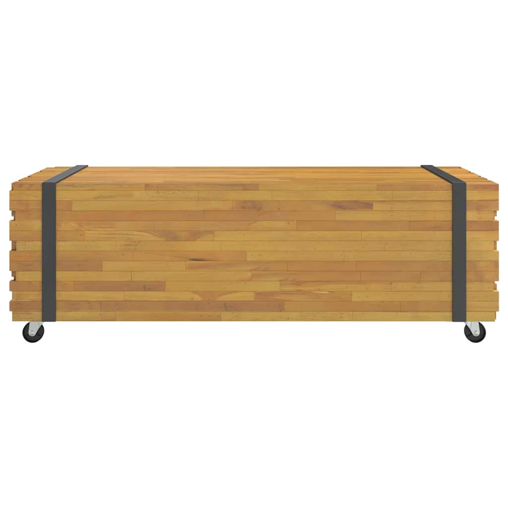 dohányzóasztal 110x45x35 cm tömör fa teakfa