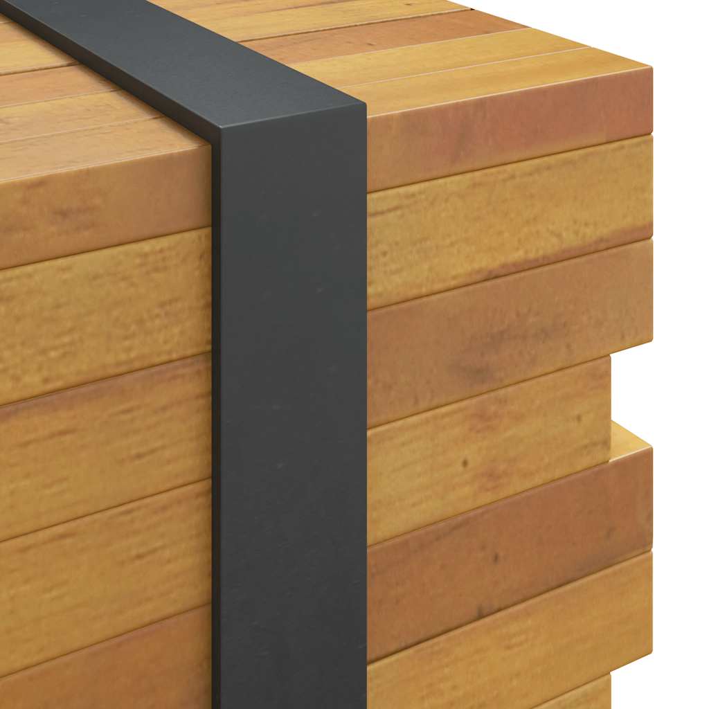 dohányzóasztal 110x45x35 cm tömör fa teakfa