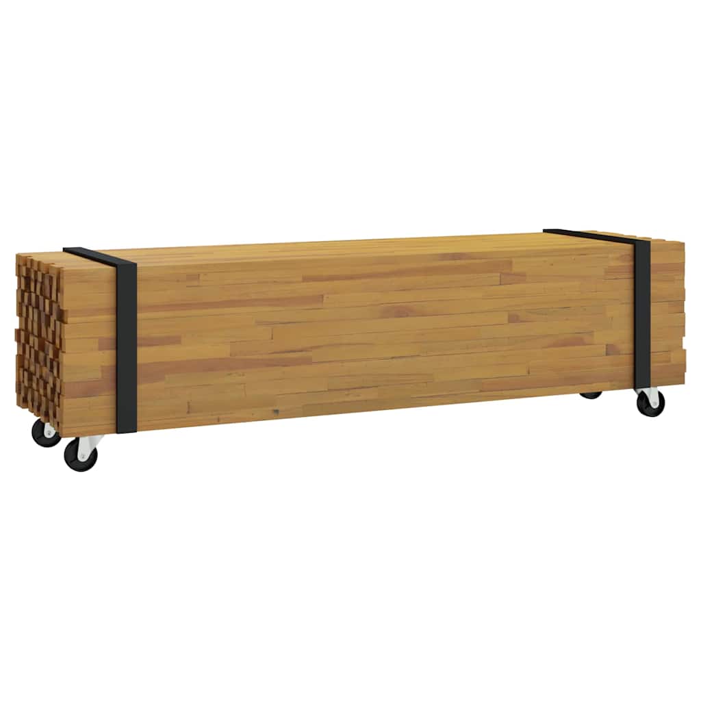 TV állvány Barna 110 x 30 x 30 cm Tömör Teakfa