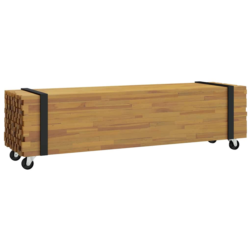 TV állvány Barna 110 x 30 x 30 cm Tömör Teakfa