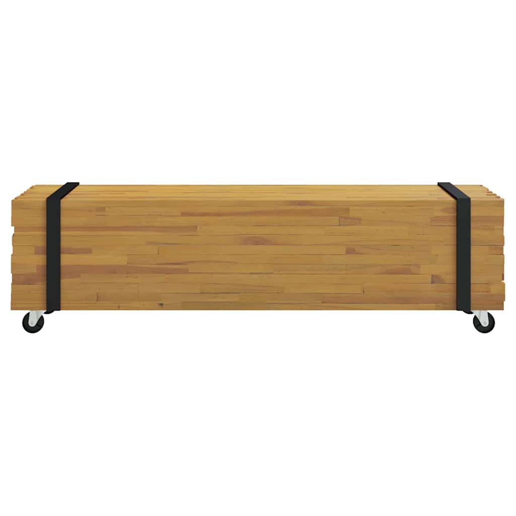 TV állvány Barna 110 x 30 x 30 cm Tömör Teakfa