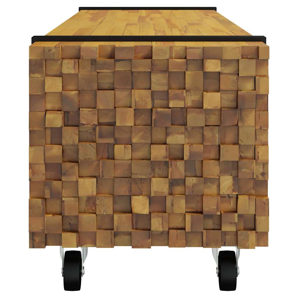 TV állvány Barna 110 x 30 x 30 cm Tömör Teakfa