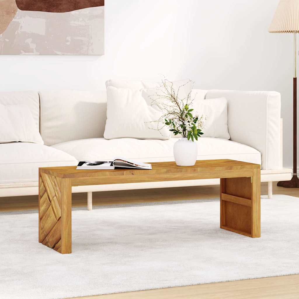 tömör tíkfa dohányzóasztal 110x35x38 cm