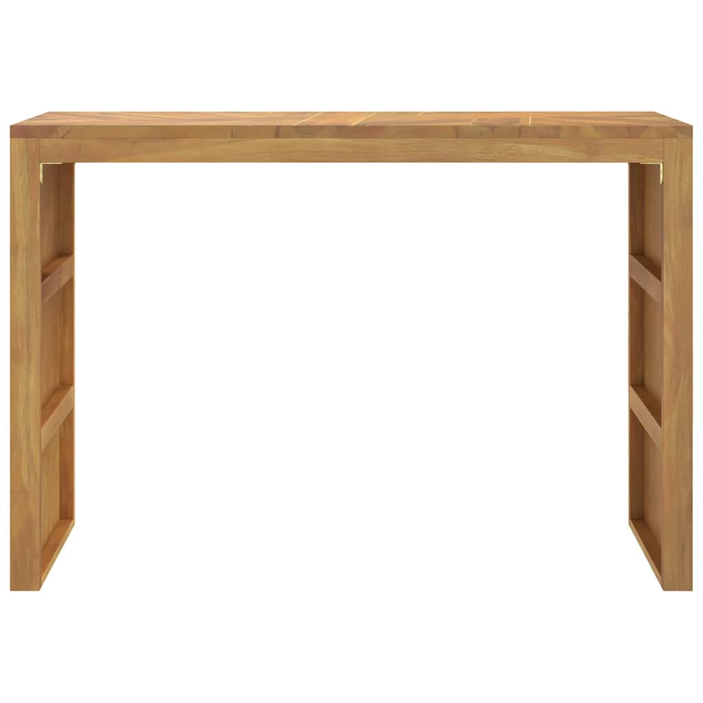 konzolasztal 110x35x75 cm tömör fa teakfa