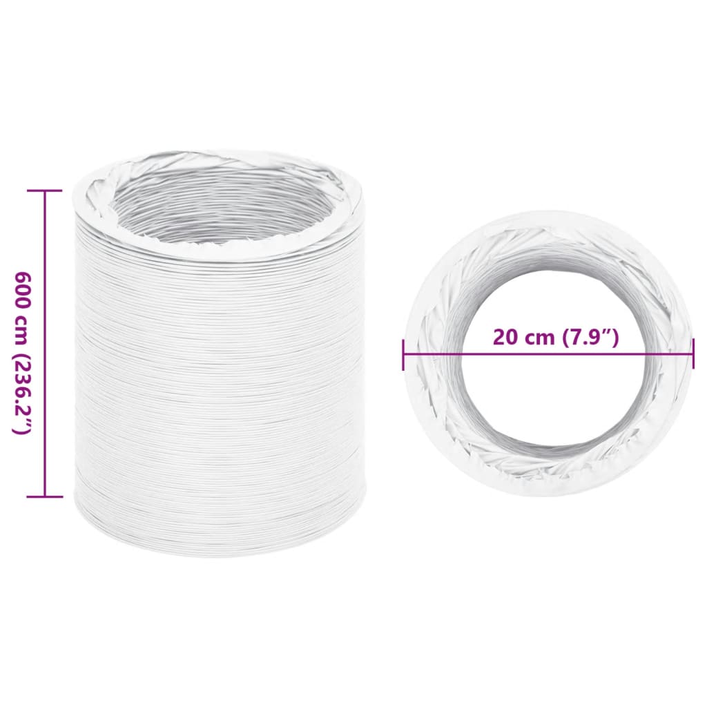 PVC elszívócső 6 m Ø20 cm