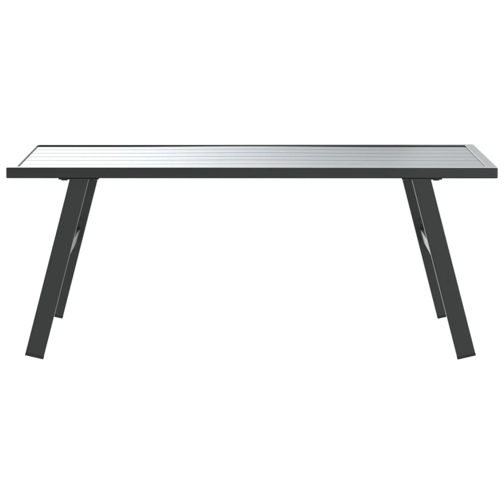 fekete porszórt acél kerti dohányzóasztal 90 x 45 x 35 cm