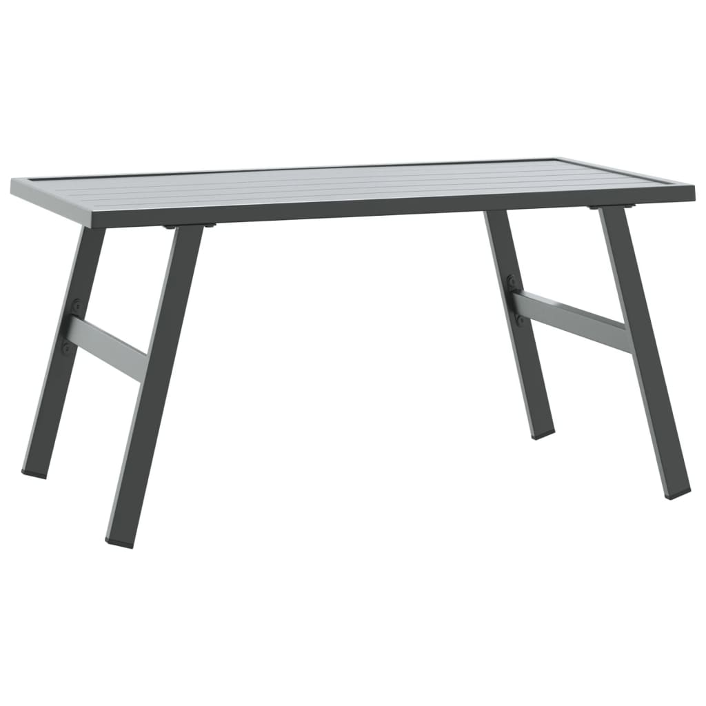 fekete porszórt acél kerti dohányzóasztal 90 x 45 x 35 cm