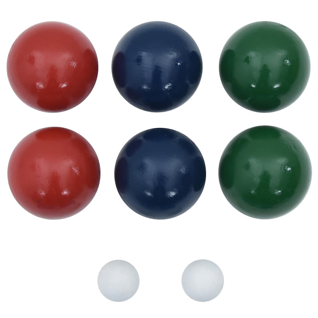 8 darabos tömör fenyőfa bocce golyószett hordtáskával
