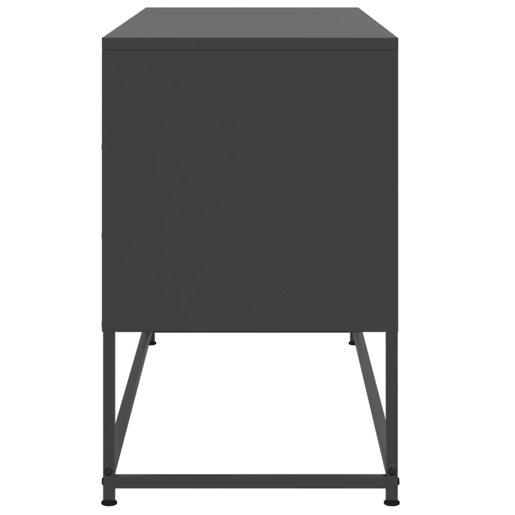 fekete acél TV-szekrény 100,5x39x60,5 cm