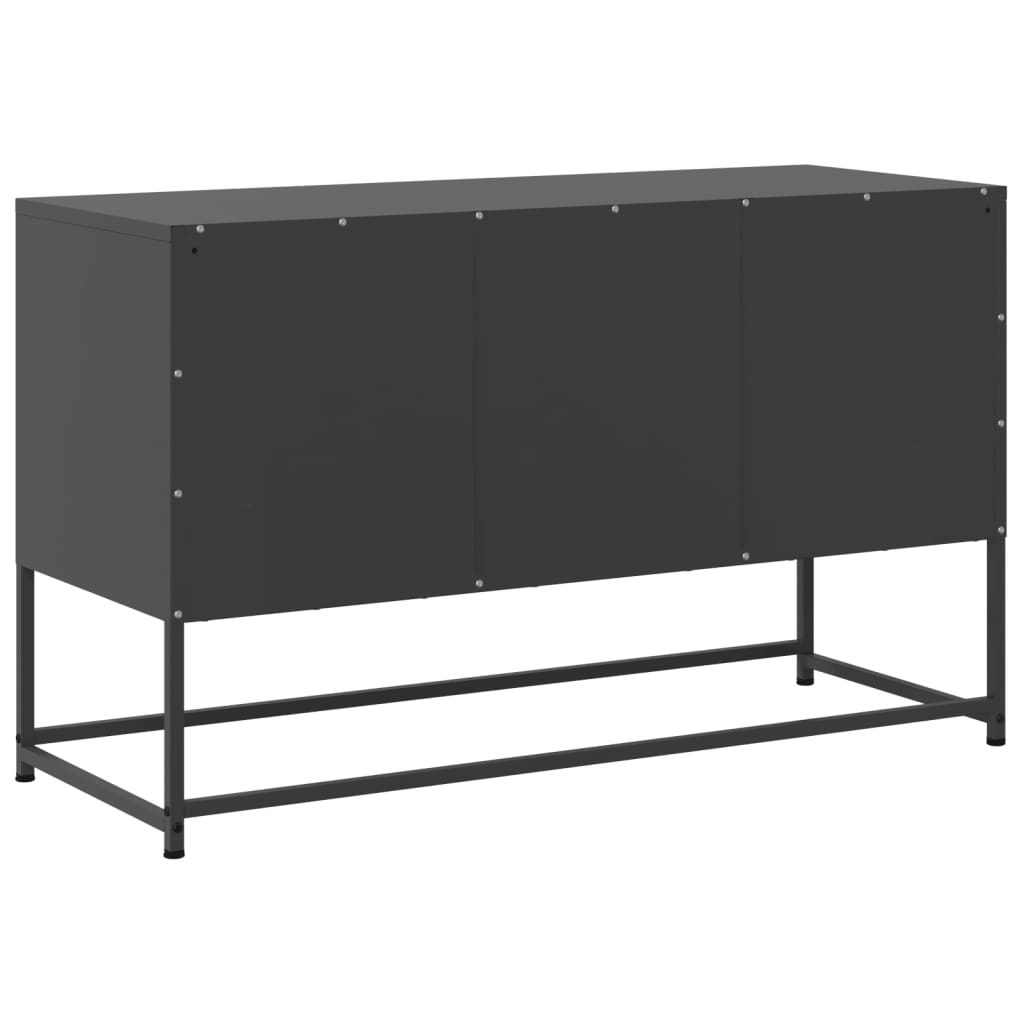 fekete acél TV-szekrény 100,5x39x60,5 cm
