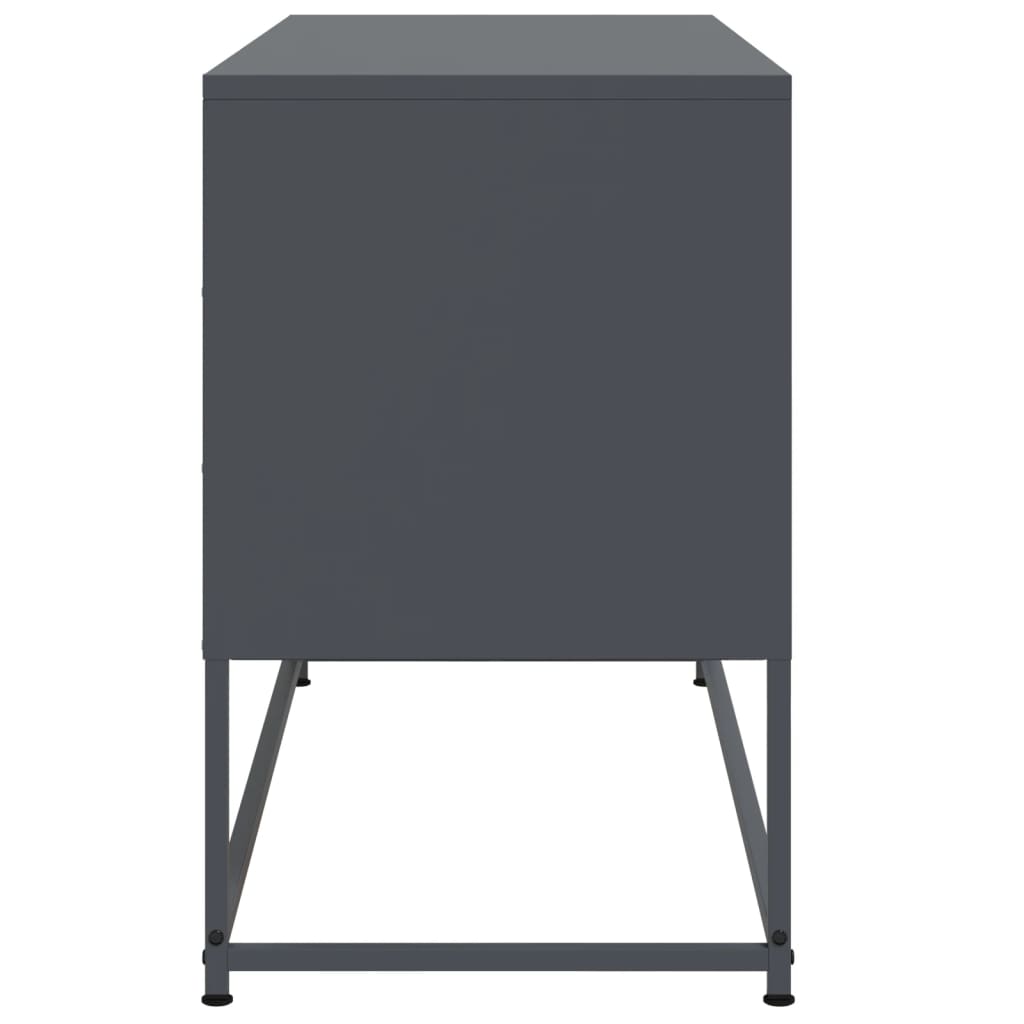 antracitszürke acél TV-szekrény 100,5x39x60,5 cm