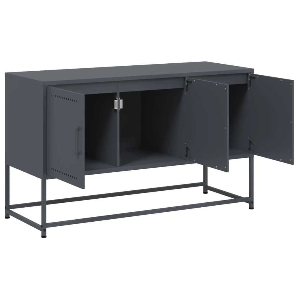 antracitszürke acél TV-szekrény 100,5x39x60,5 cm