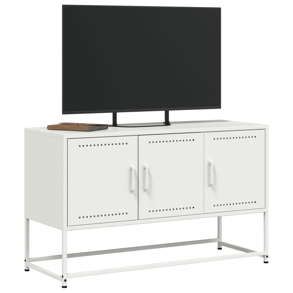 fehér acél TV-szekrény 100,5x39x60,5 cm