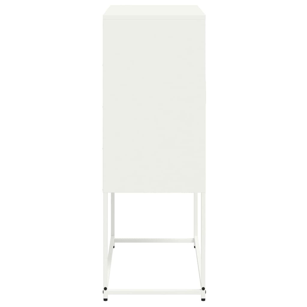 fehér acél magasszekrény 68,5 x 38,5 x 107 cm