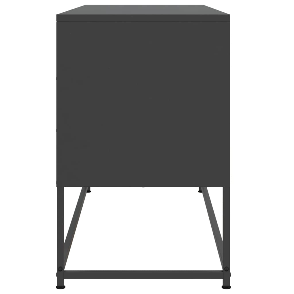 fekete acél TV-szekrény 100,5x39x60,5 cm
