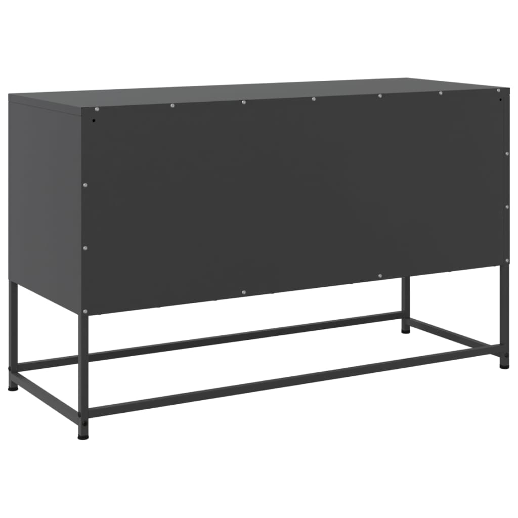 fekete acél TV-szekrény 100,5x39x60,5 cm