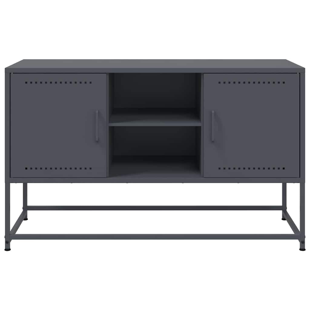 antracitszürke acél TV-szekrény 100,5x39x60,5 cm