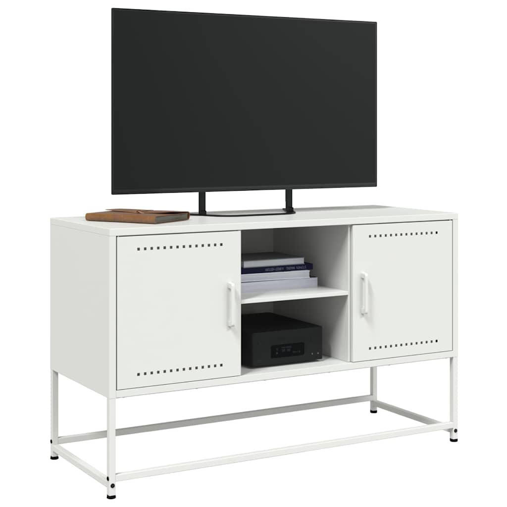 fehér acél TV-szekrény 100,5x39x60,5 cm