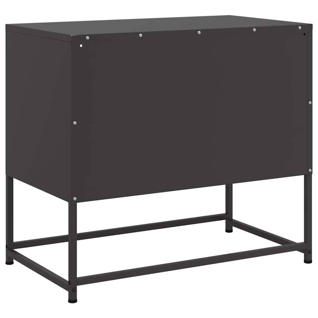 fekete acél TV-szekrény 68 x 39 x 60,5 cm