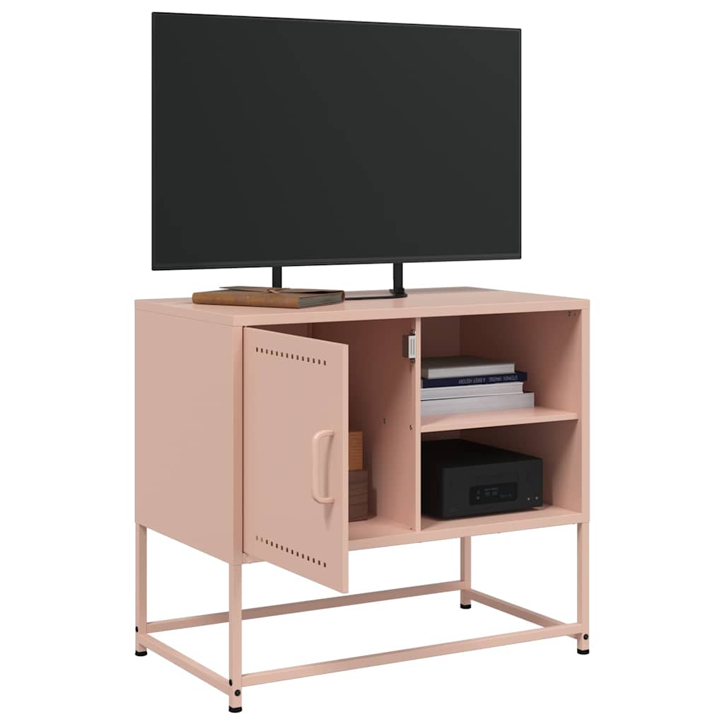 rózsaszín acél TV-szekrény 68 x 39 x 60,5 cm