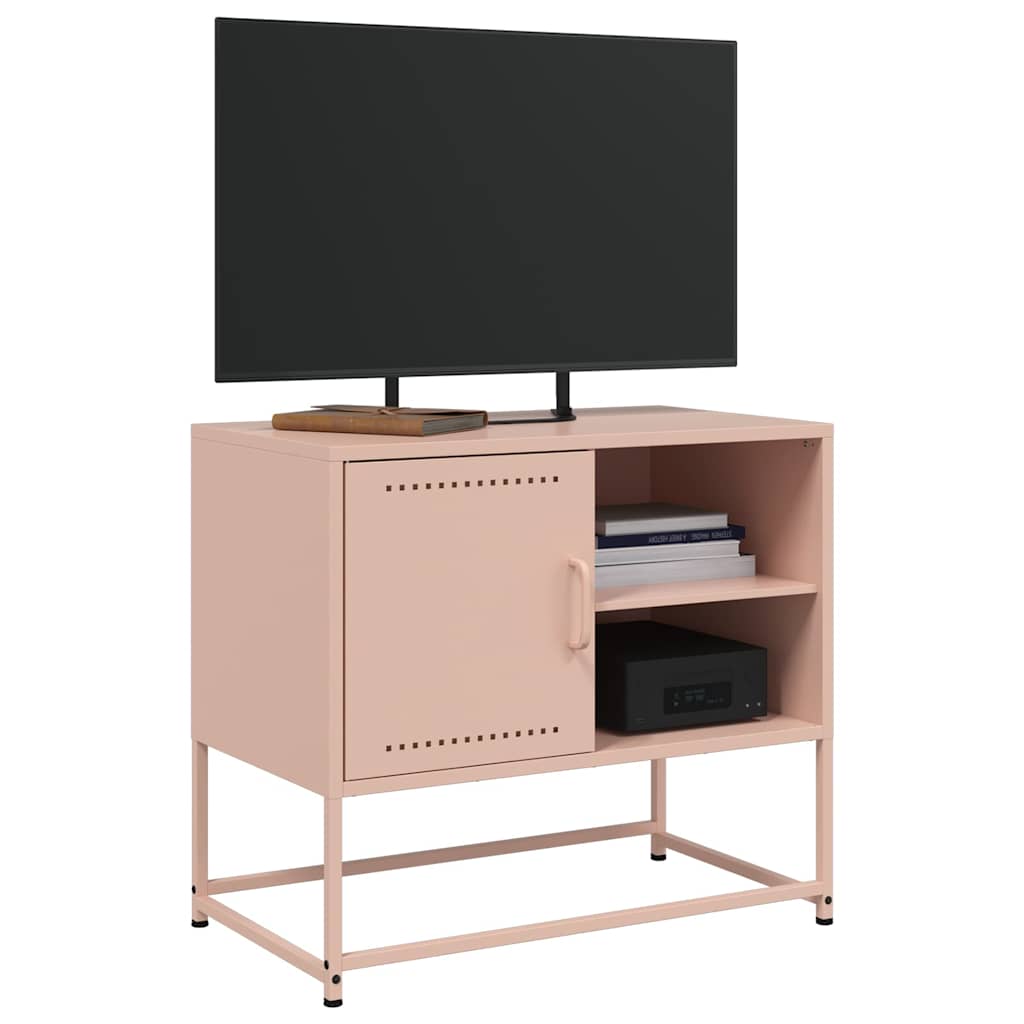 rózsaszín acél TV-szekrény 68 x 39 x 60,5 cm