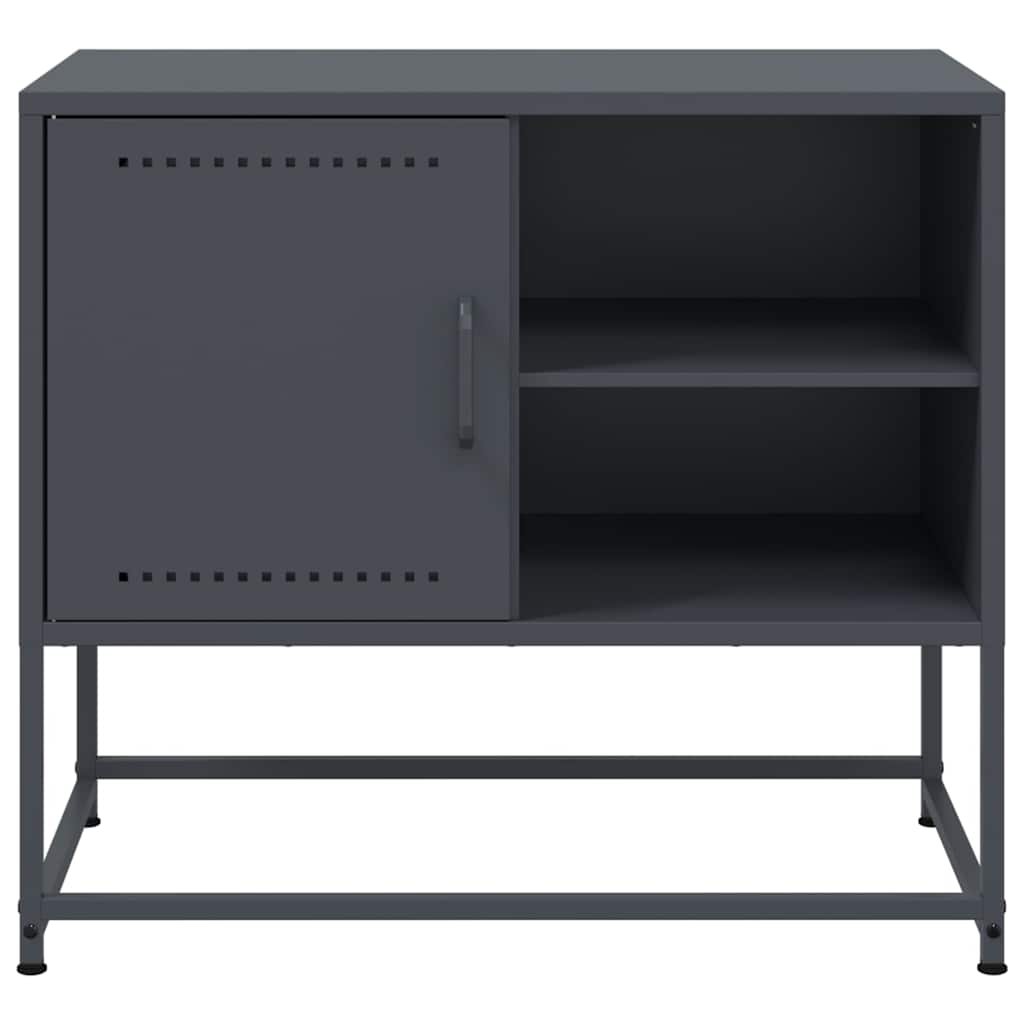 antracitszürke acél TV-szekrény 68 x 39 x 60,5 cm