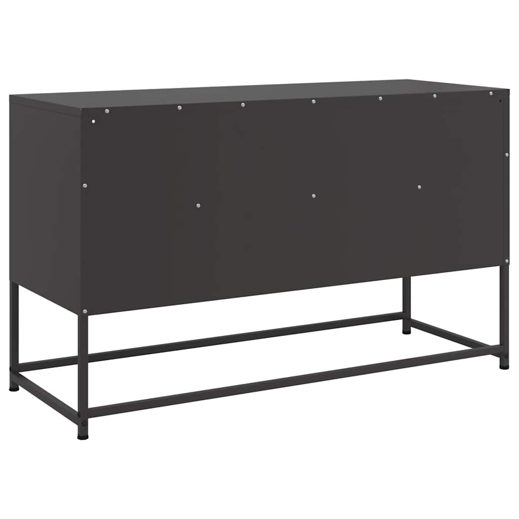 fekete acél TV-szekrény 100,5x39x60,5 cm