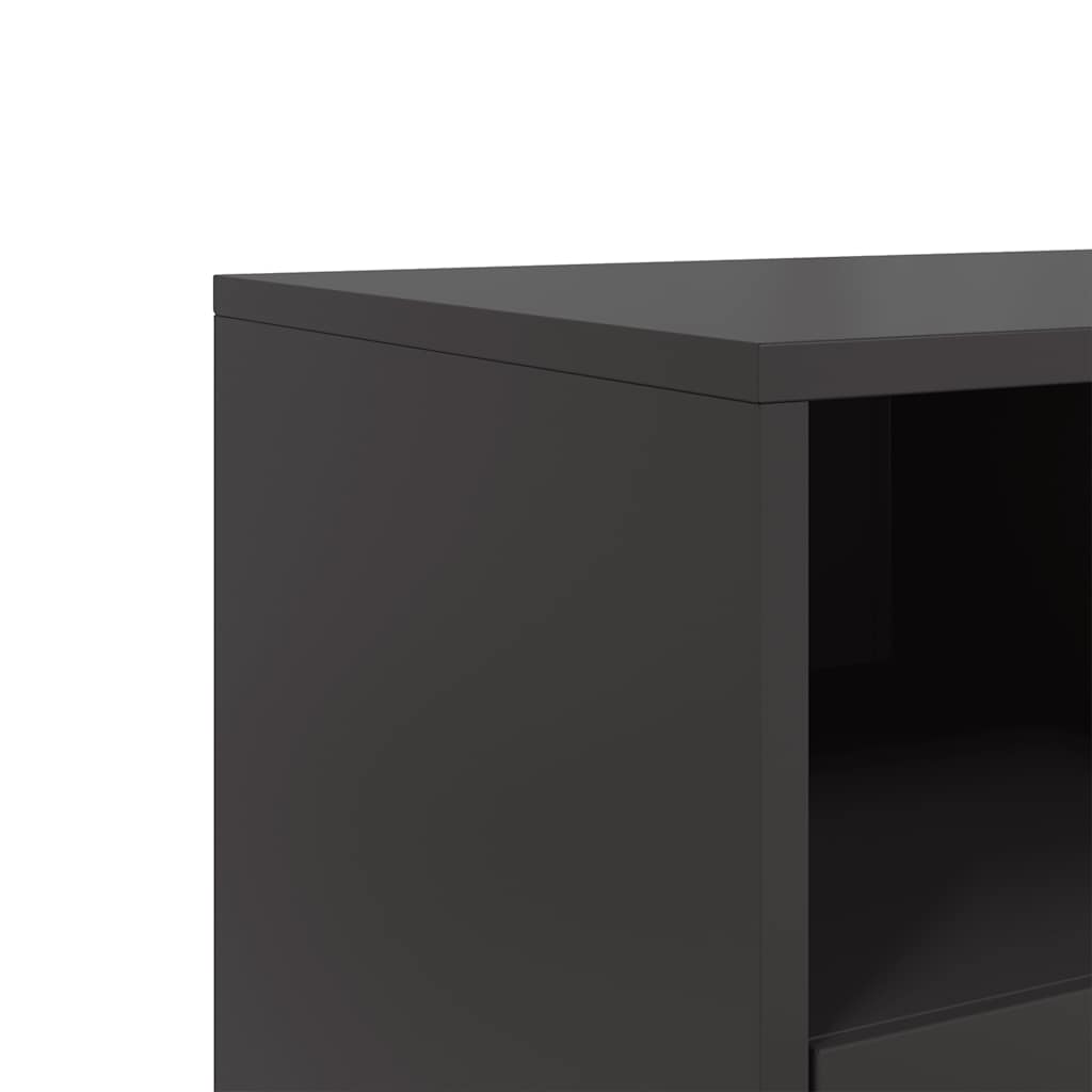 fekete acél TV-szekrény 100,5x39x60,5 cm