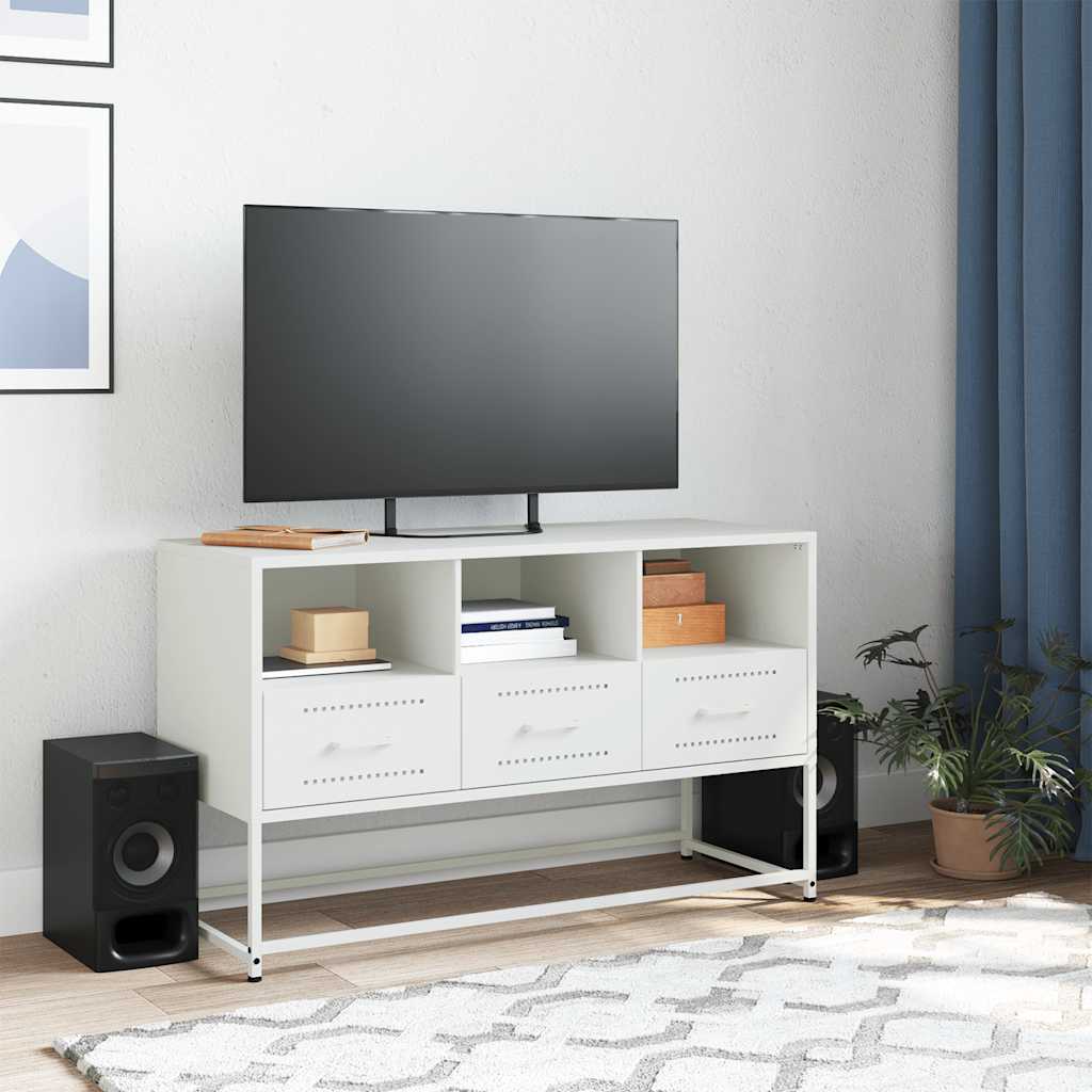 fehér acél TV-szekrény 100,5x39x60,5 cm