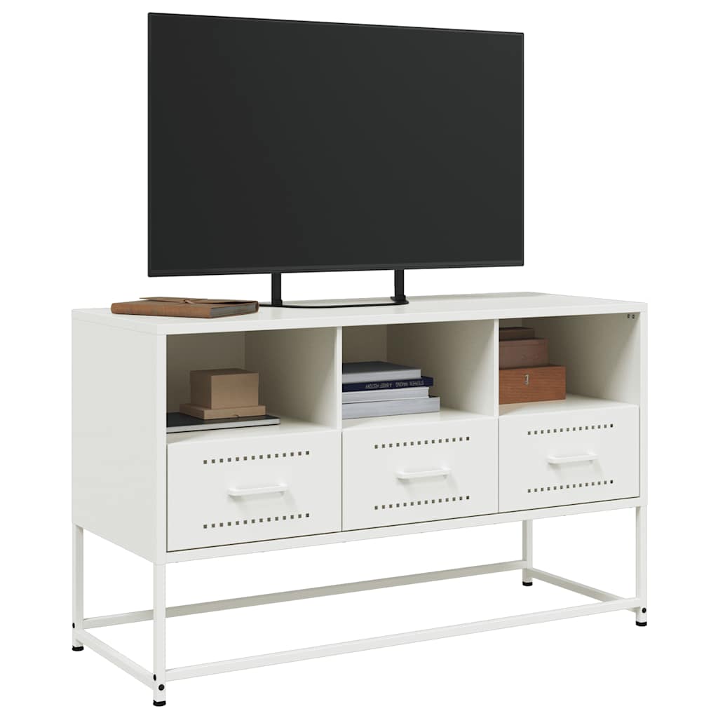 fehér acél TV-szekrény 100,5x39x60,5 cm