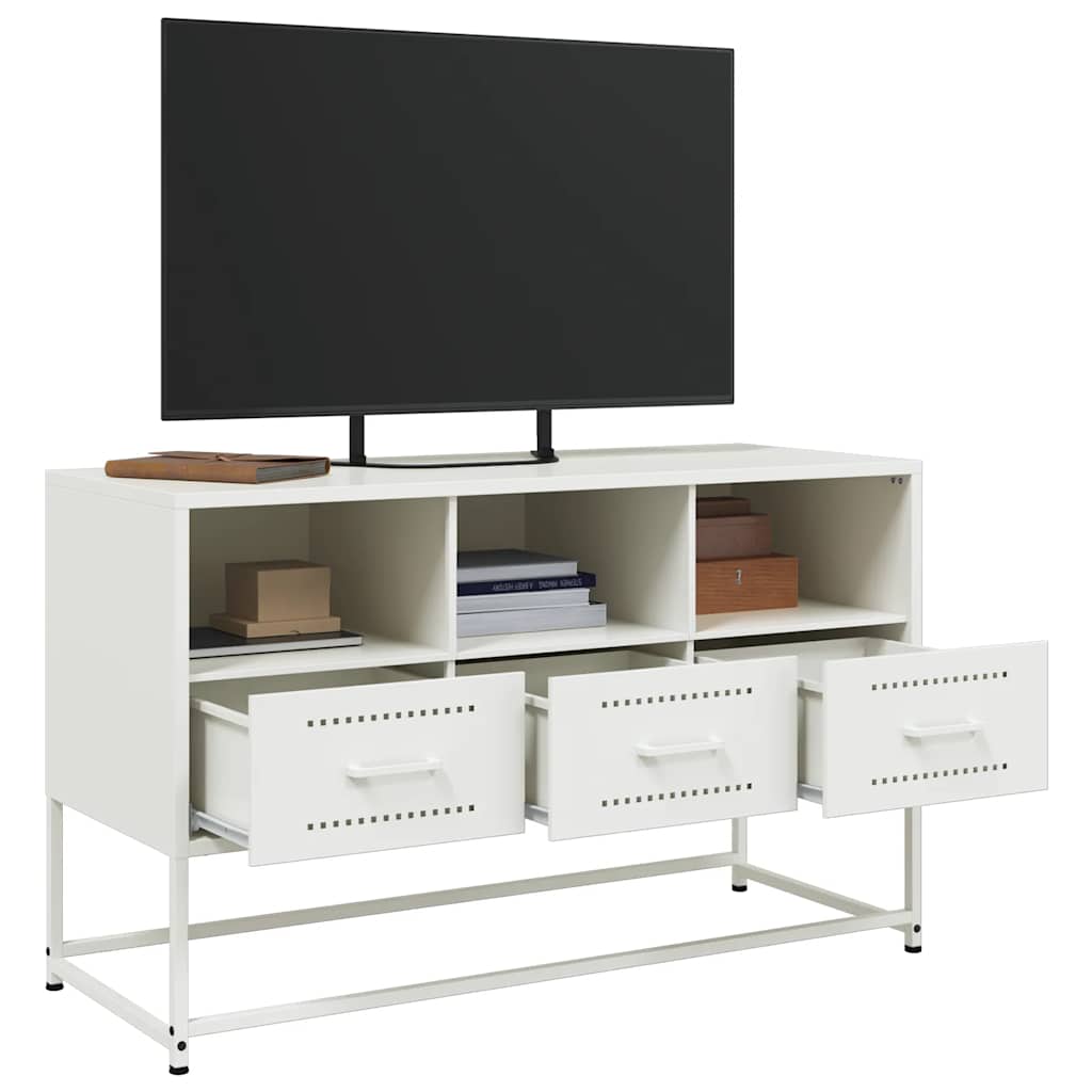 fehér acél TV-szekrény 100,5x39x60,5 cm