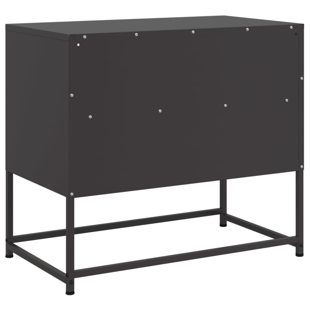 fekete acél TV-szekrény 68 x 39 x 60,5 cm