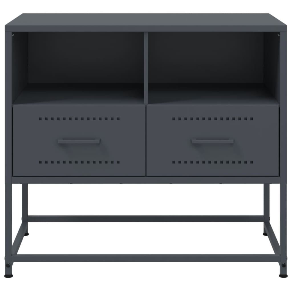 antracitszürke acél TV-szekrény 68 x 39 x 60,5 cm