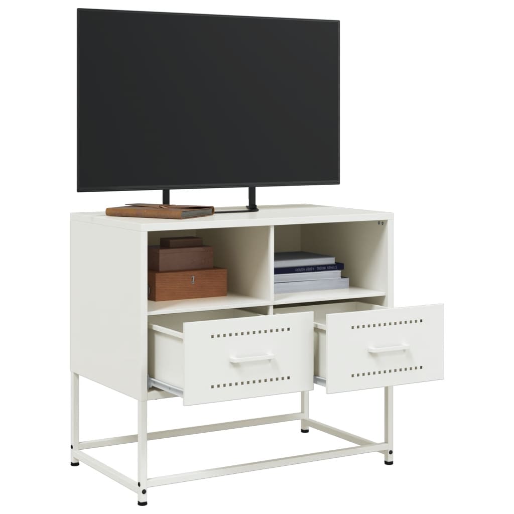 fehér acél TV-szekrény 68 x 39 x 60,5 cm
