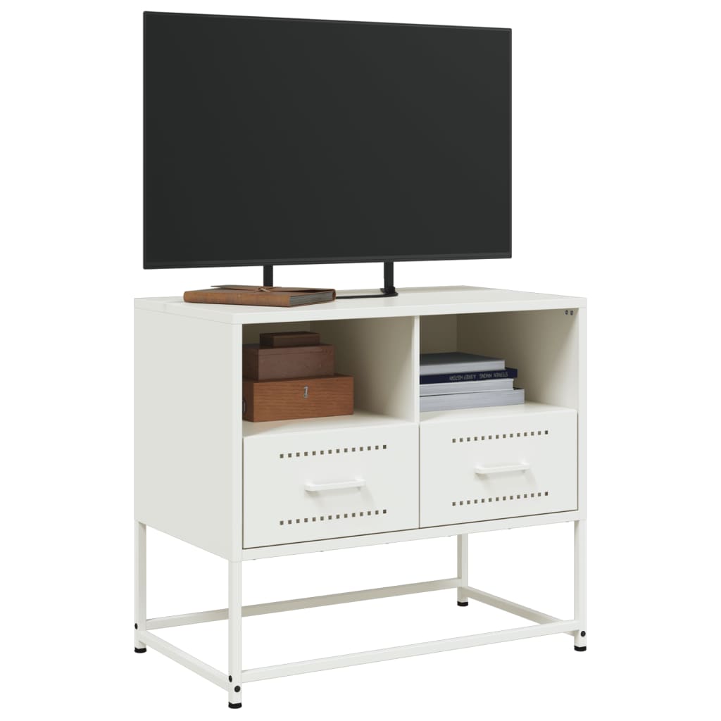 fehér acél TV-szekrény 68 x 39 x 60,5 cm