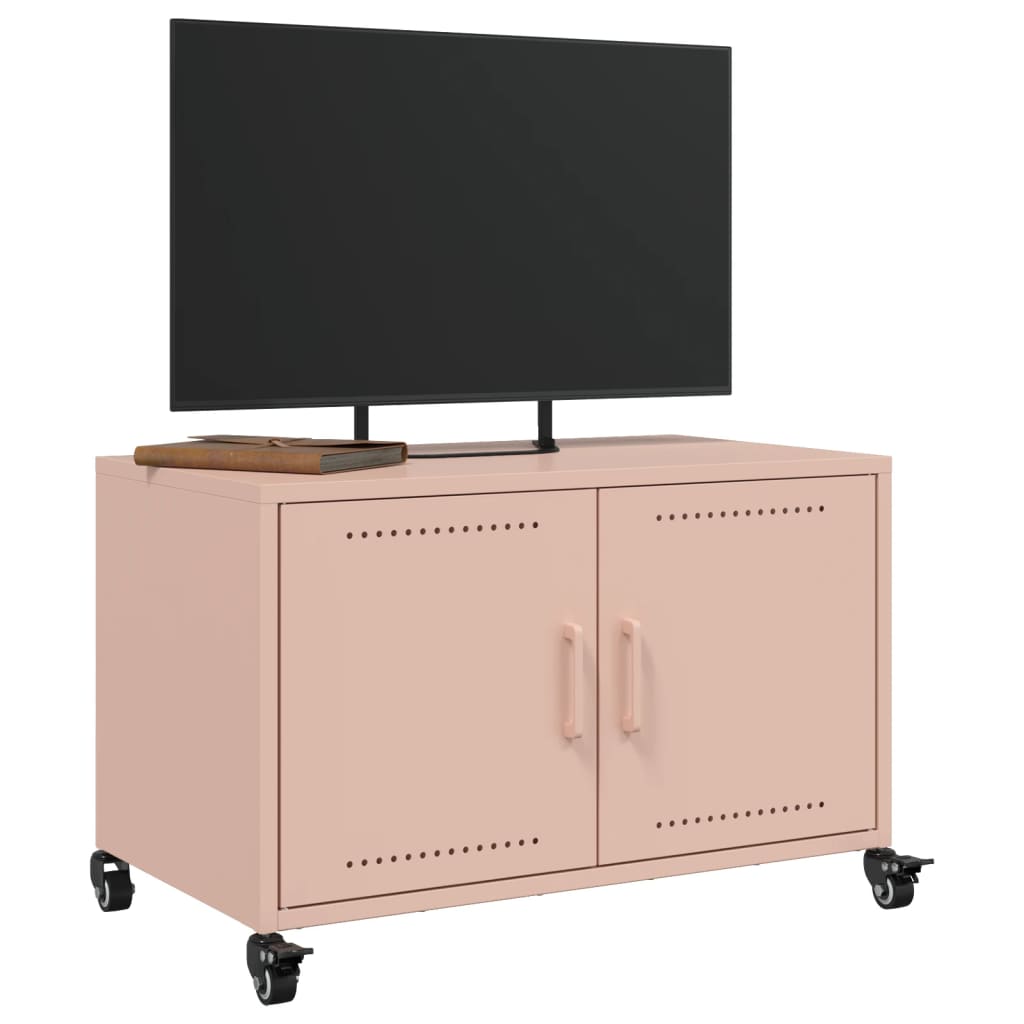 rózsaszín acél TV-szekrény 68 x 39 x 43,5 cm