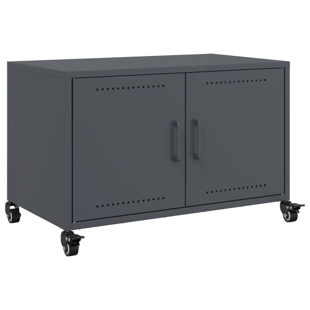 antracitszürke acél TV-szekrény 68 x 39 x 43,5 cm