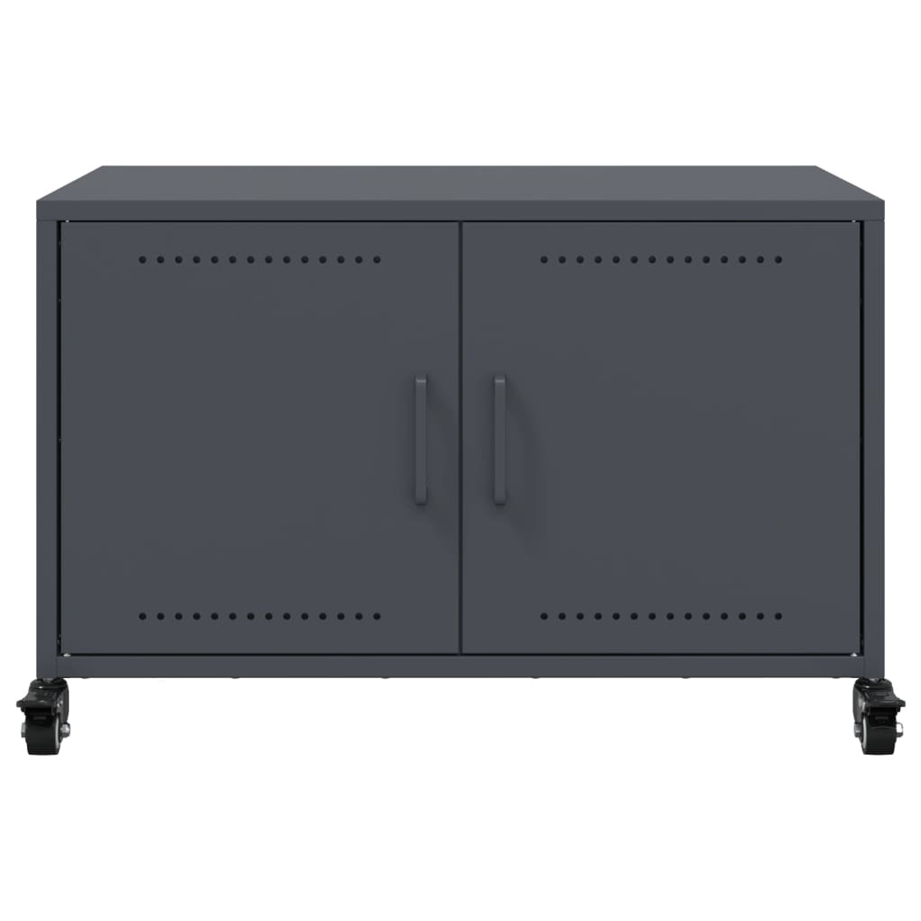 antracitszürke acél TV-szekrény 68 x 39 x 43,5 cm