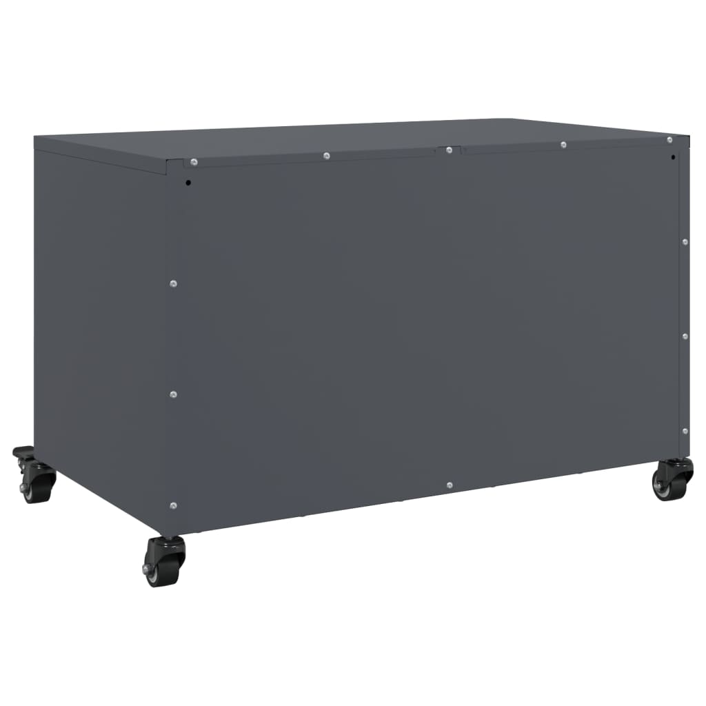 antracitszürke acél TV-szekrény 68 x 39 x 43,5 cm