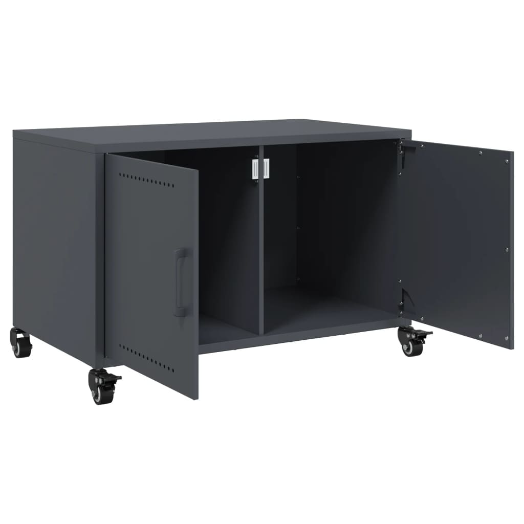 antracitszürke acél TV-szekrény 68 x 39 x 43,5 cm