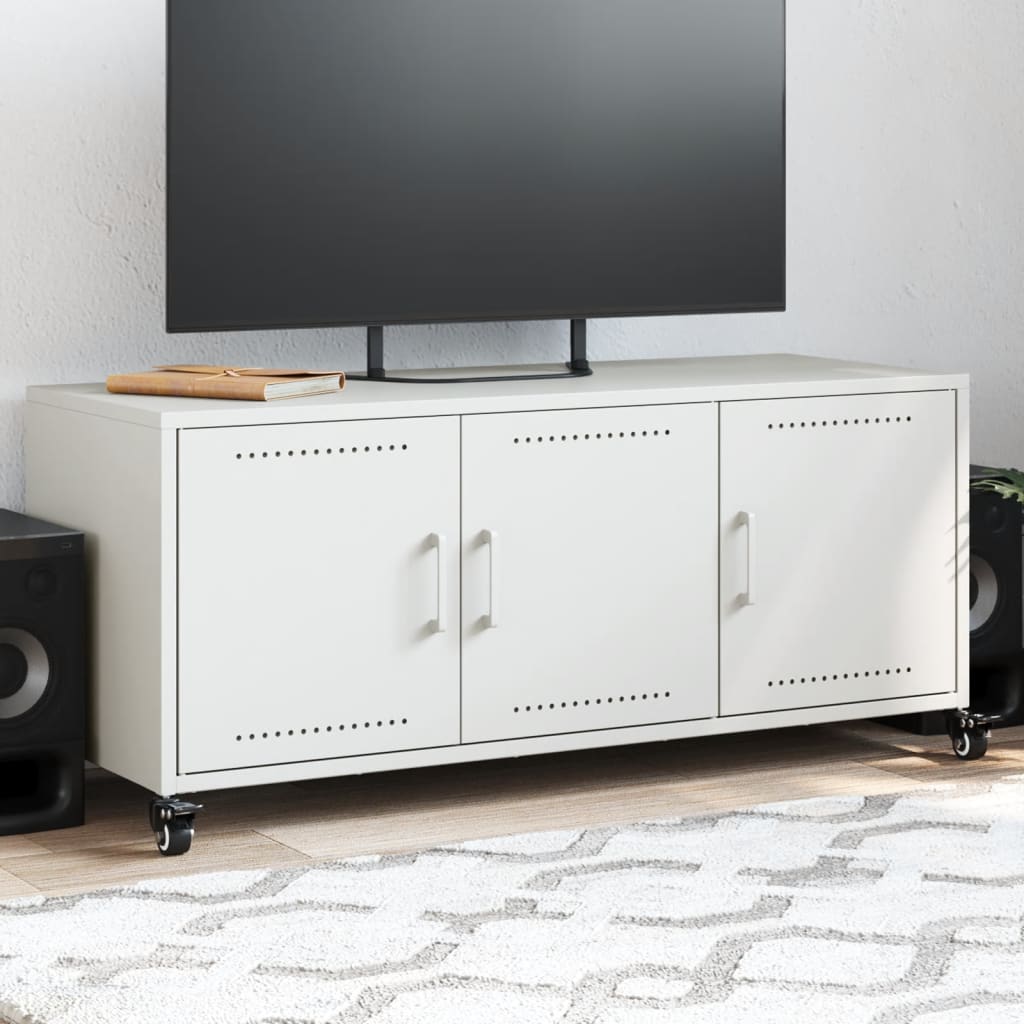 fehér acél TV-szekrény 100,5 x 39 x 43,5 cm