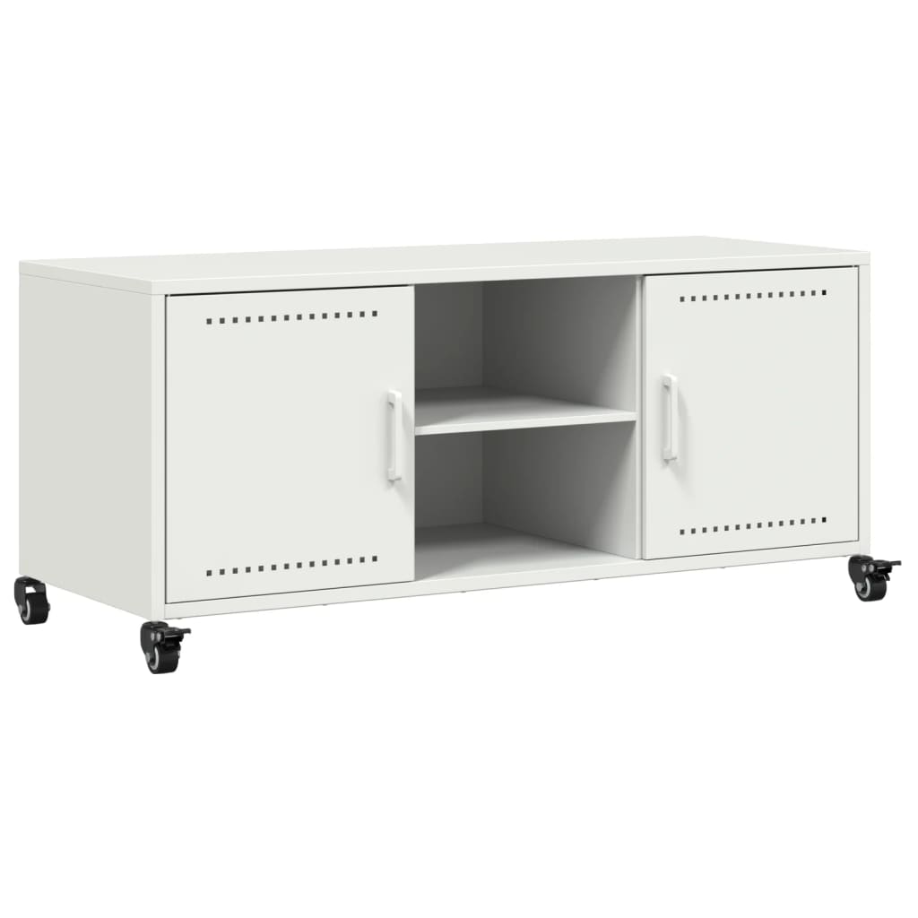 fehér acél TV-szekrény 100,5 x 39 x 43,5 cm