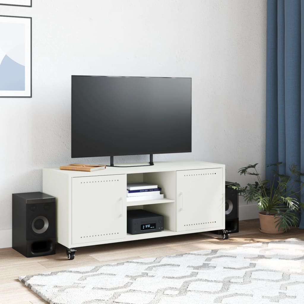 fehér acél TV-szekrény 100,5 x 39 x 43,5 cm