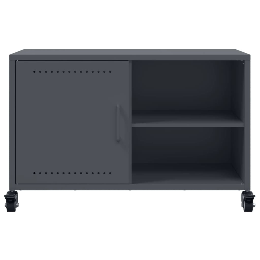 antracitszürke acél TV-szekrény 68 x 39 x 43,5 cm