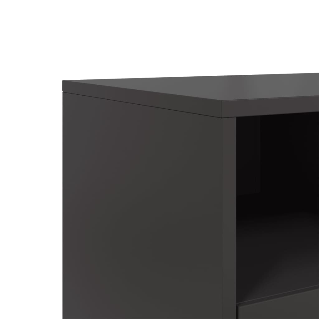 fekete acél TV-szekrény 100,5 x 39 x 43,5 cm