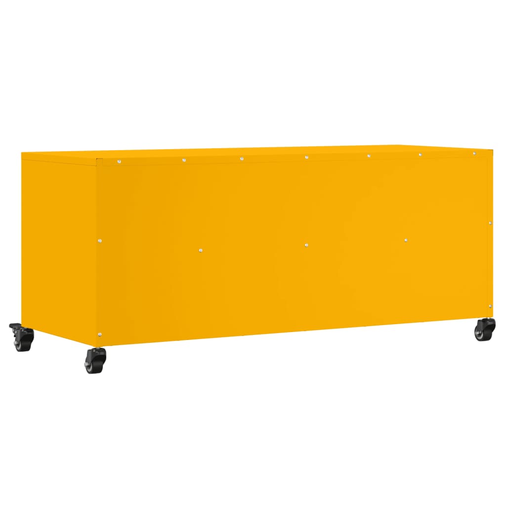 mustársárga acél TV-szekrény 100,5 x 39 x 43,5 cm